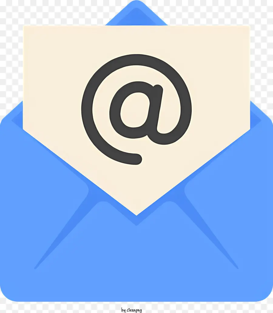 weißer Rand - Blauer Umschlag mit 'A' innen, keine Schatten
