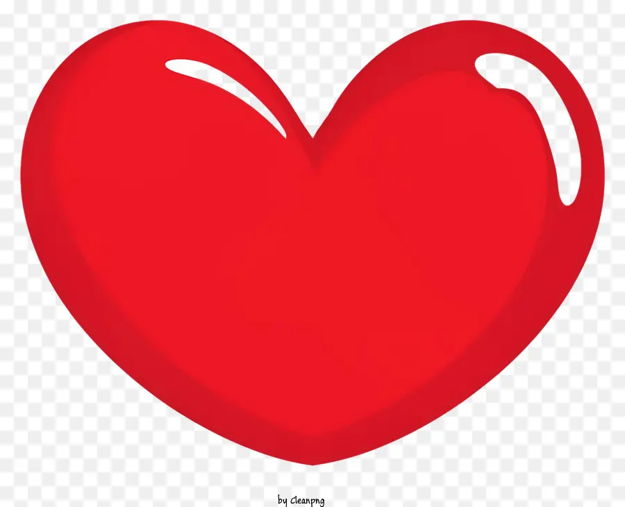 das symbol der Liebe - Rotes Herz mit schwarzem Punkt symbolisiert Liebe