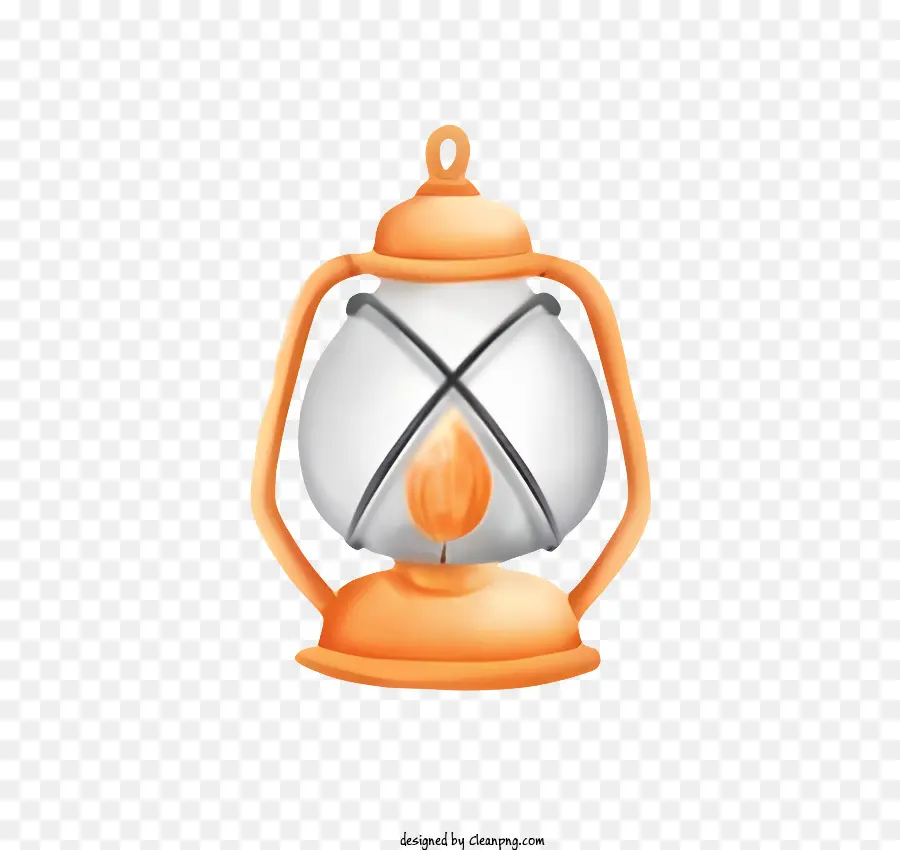 icon watercolor painting kerosene lantern glass lantern wooden handle