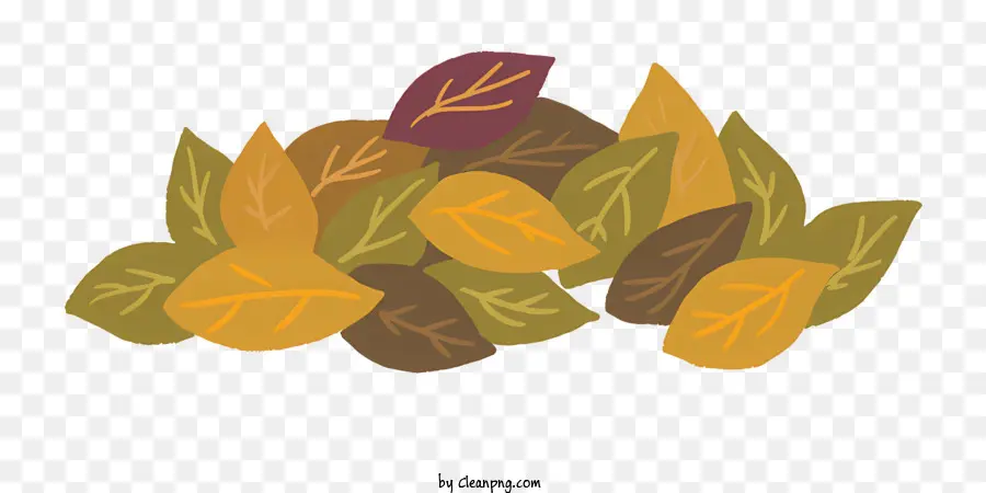foglie di autunno - Foglie colorate sparse, fresche e vibranti