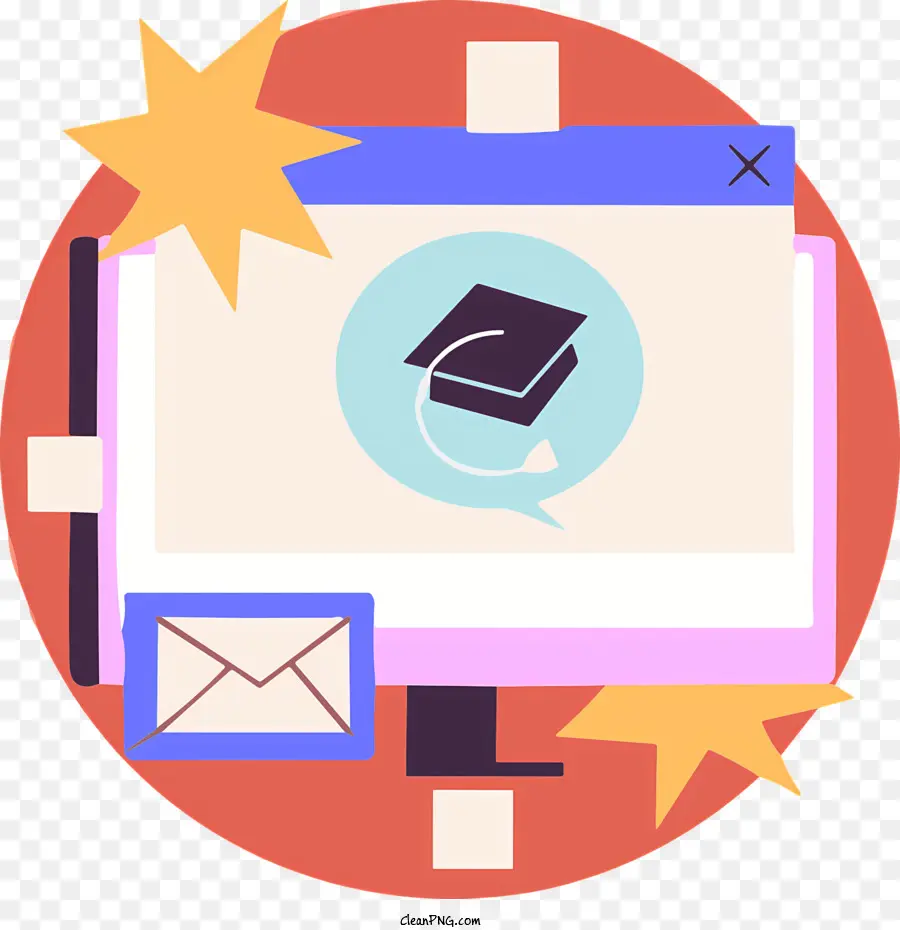 Biểu tượng Thông báo tốt nghiệp email chúc mừng ngày tốt nghiệp Email CAP Cap - Tin nhắn tốt nghiệp được gửi qua email với lễ kỷ niệm