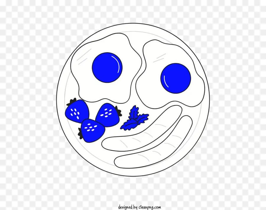 Cartoon Egg Drawing Blueberry Illustrazione in bianco e nero personaggi stilizzati - Immagine in bianco e nero di uova stilizzata e mirtilli