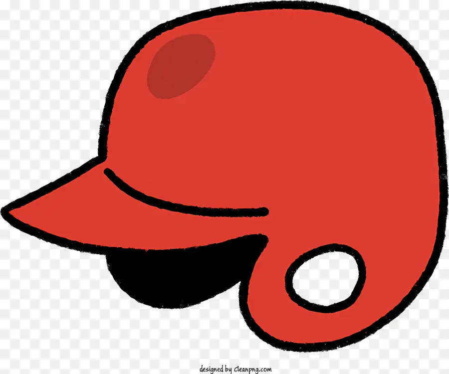 Icon Baseball Cap Red Cap la Hat White Bill - Red la Baseballkappe mit weißen Buchstaben