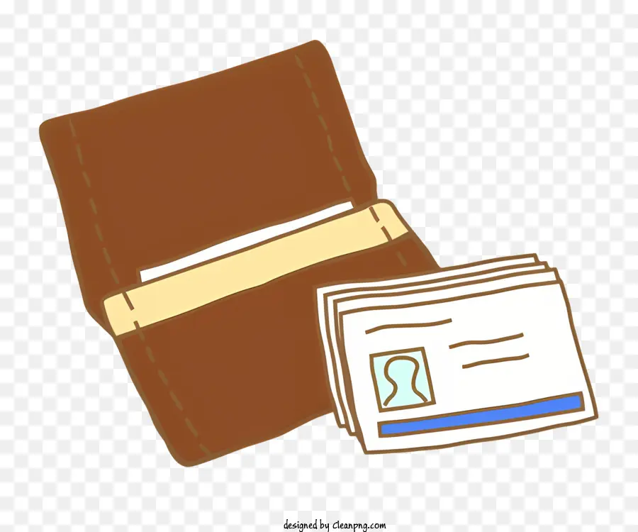 biểu tượng ví da màu nâu thẻ tín dụng ví ví khóa ví South Park - Ví da màu nâu với thẻ tín dụng trong tình trạng tốt