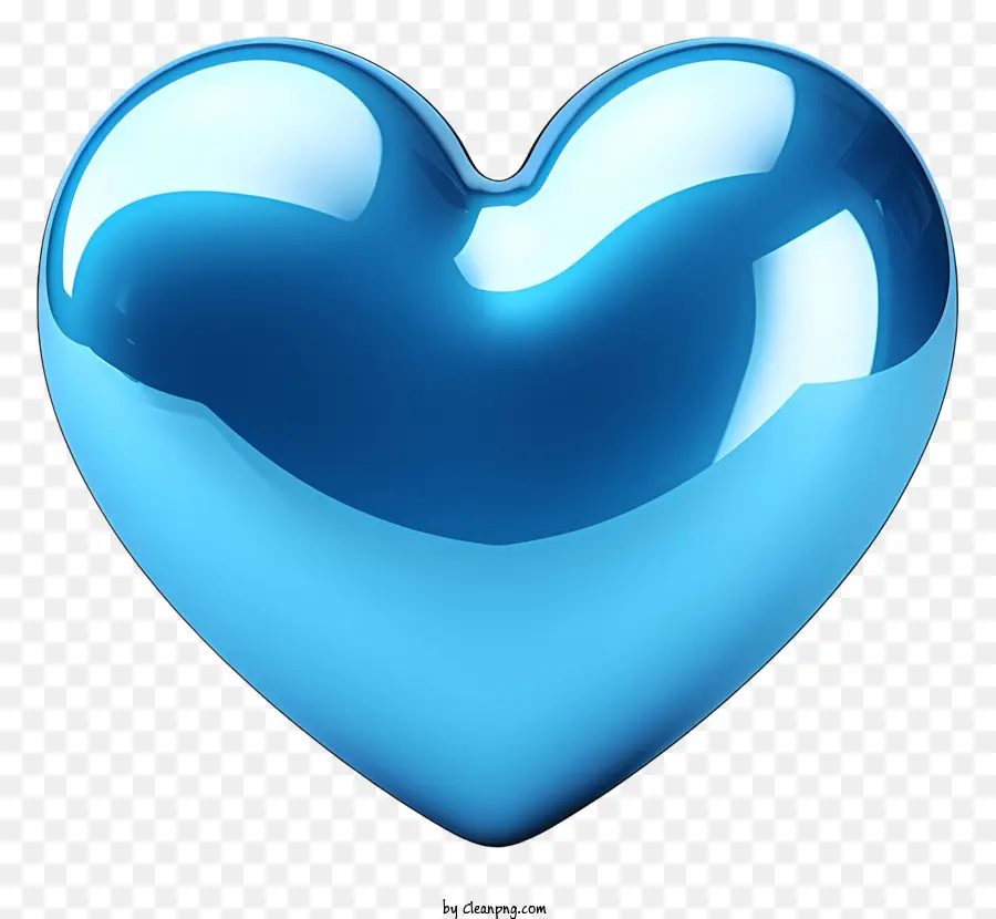 heart blue glass heart reflective heart heart-shaped glass black background heart