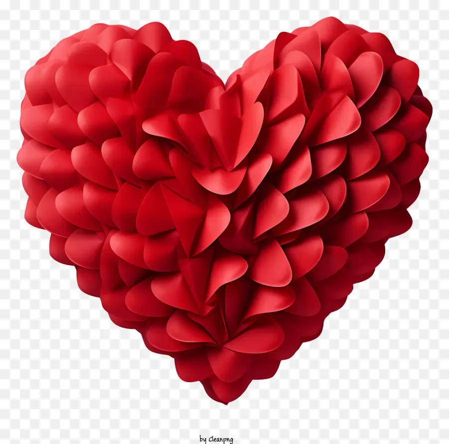 biểu tượng tình yêu - Trái tim đỏ làm bằng giấy tượng trưng cho tình yêu
