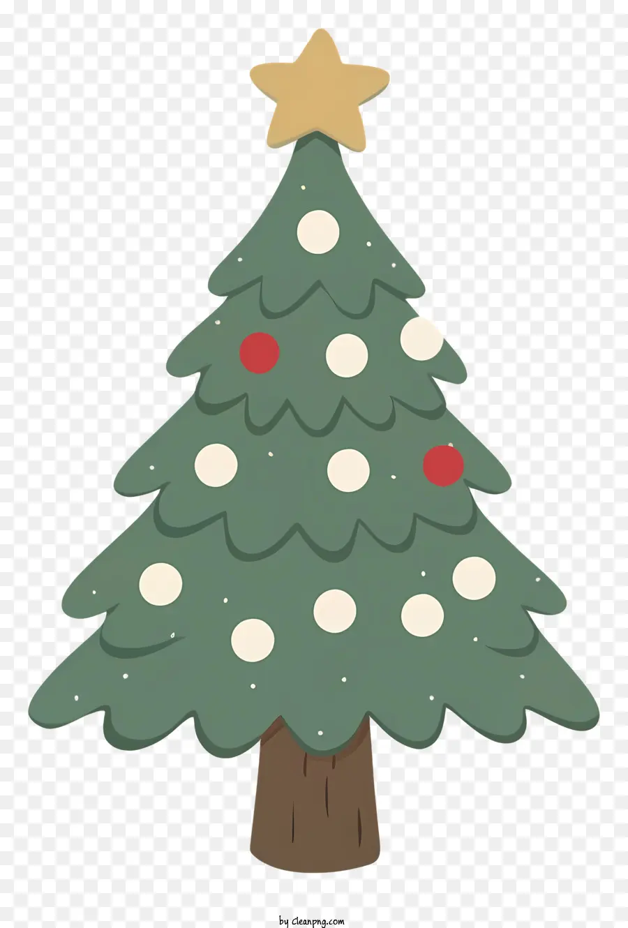 Weihnachtsbaum - Grüner Weihnachtsbaum mit weißen Tupfen