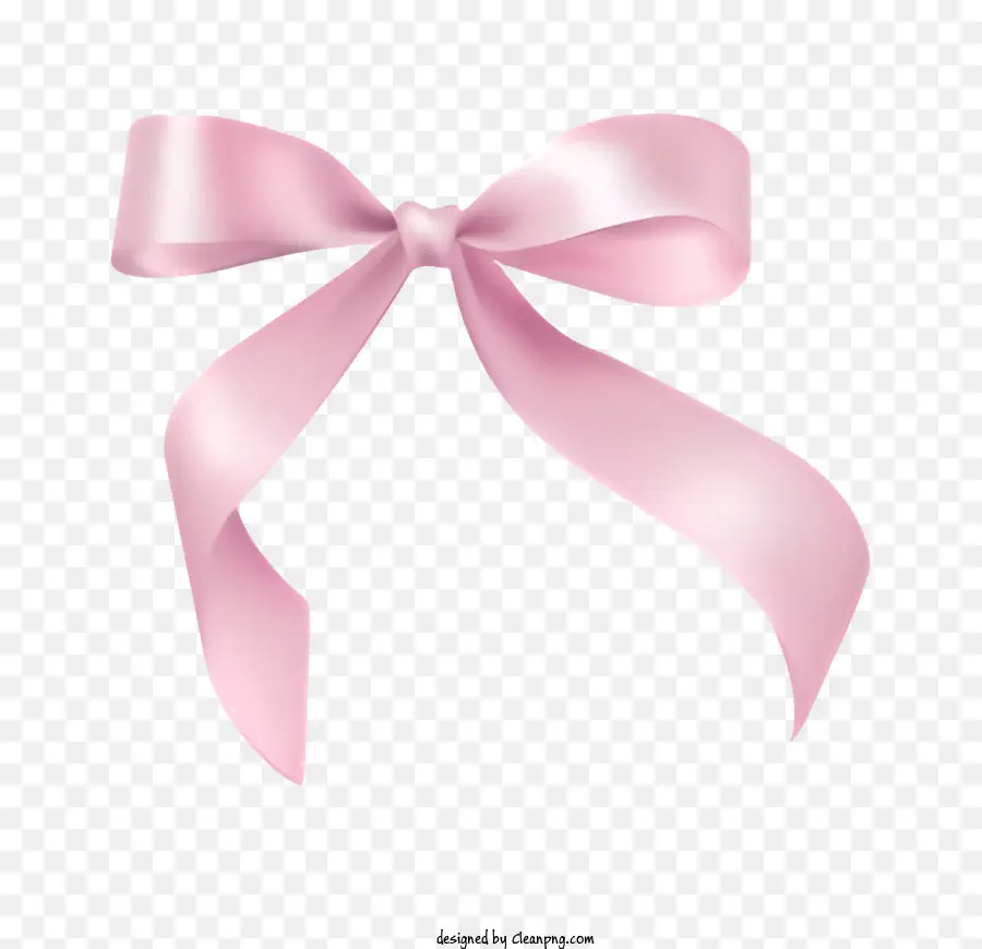 Pink Ribbon - Eleganter rosa Band Bogen auf schwarzem Hintergrund
