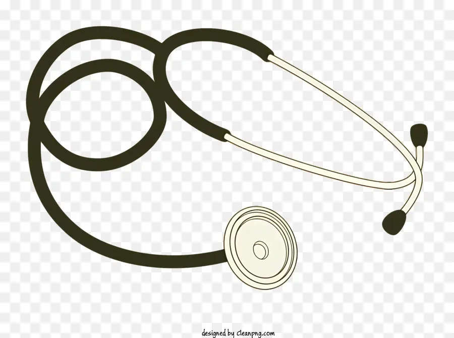 Stethoskop - Klares Stethoskopbild mit schwarzem Hintergrund