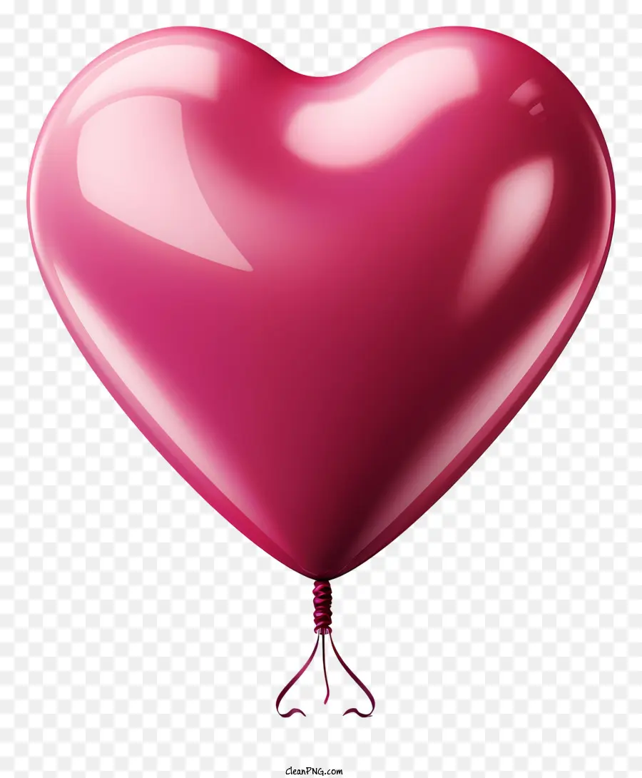rosa Ballon - Rosa herzförmiger Ballon, der in der Luft schwebt