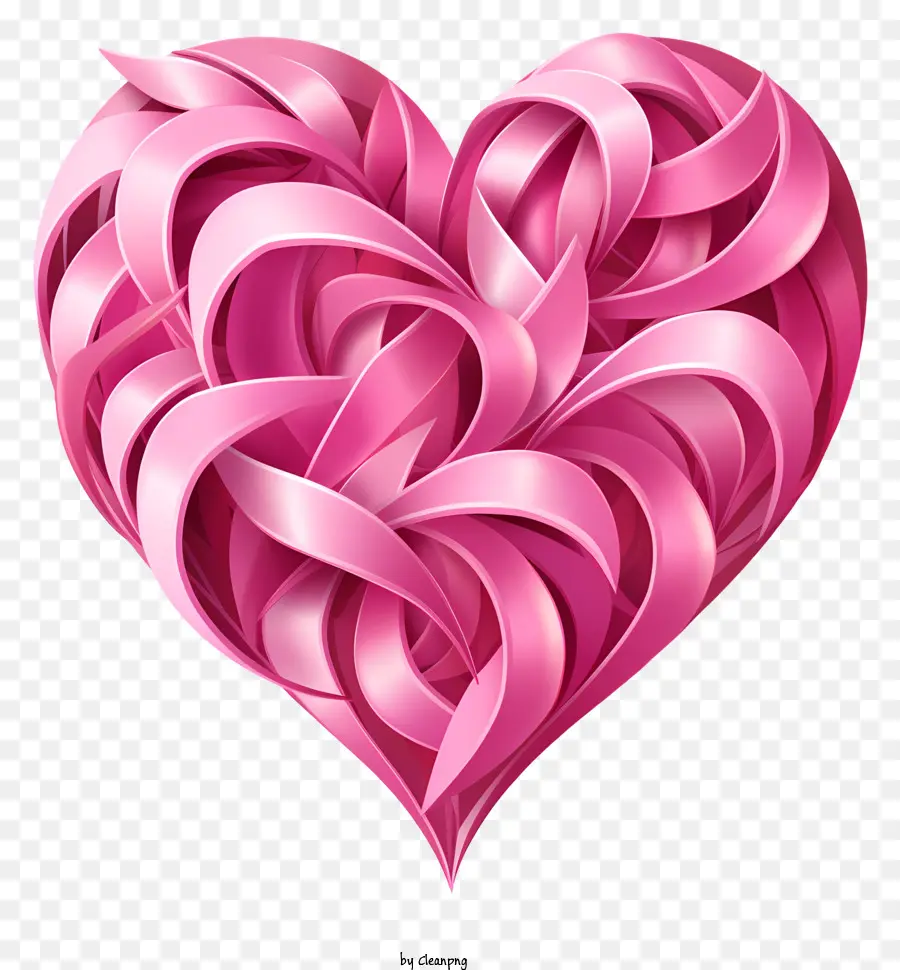 Herzform - Ribbon -Herz symbolisiert Liebe mit spielerischer Note