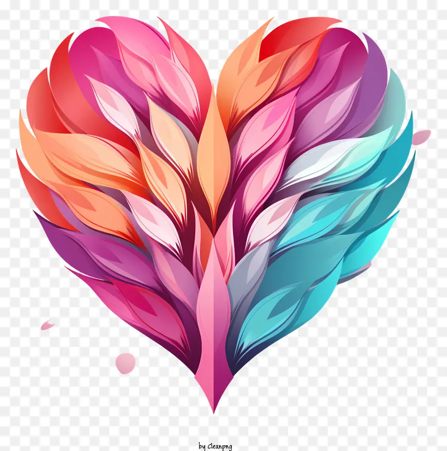 heart heart-shaped leaves colorful leaves vibrant colors eye-catching design