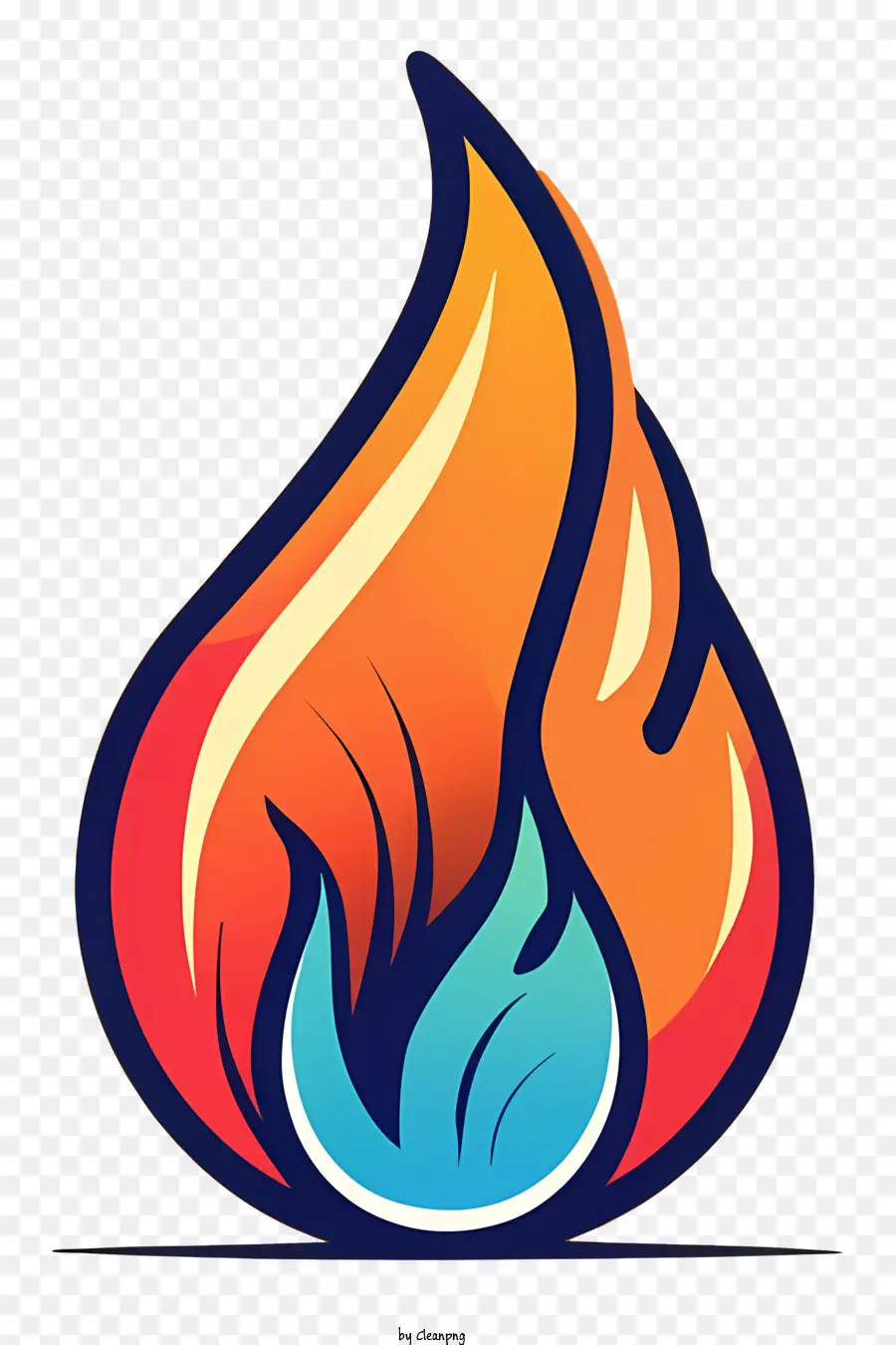 Cartoon fiammeggiante Fuoco nel cuore del cuore Posa caldo e rosso Schema di colori che brucia il cuore - Logo del cuore fiammeggiante con 