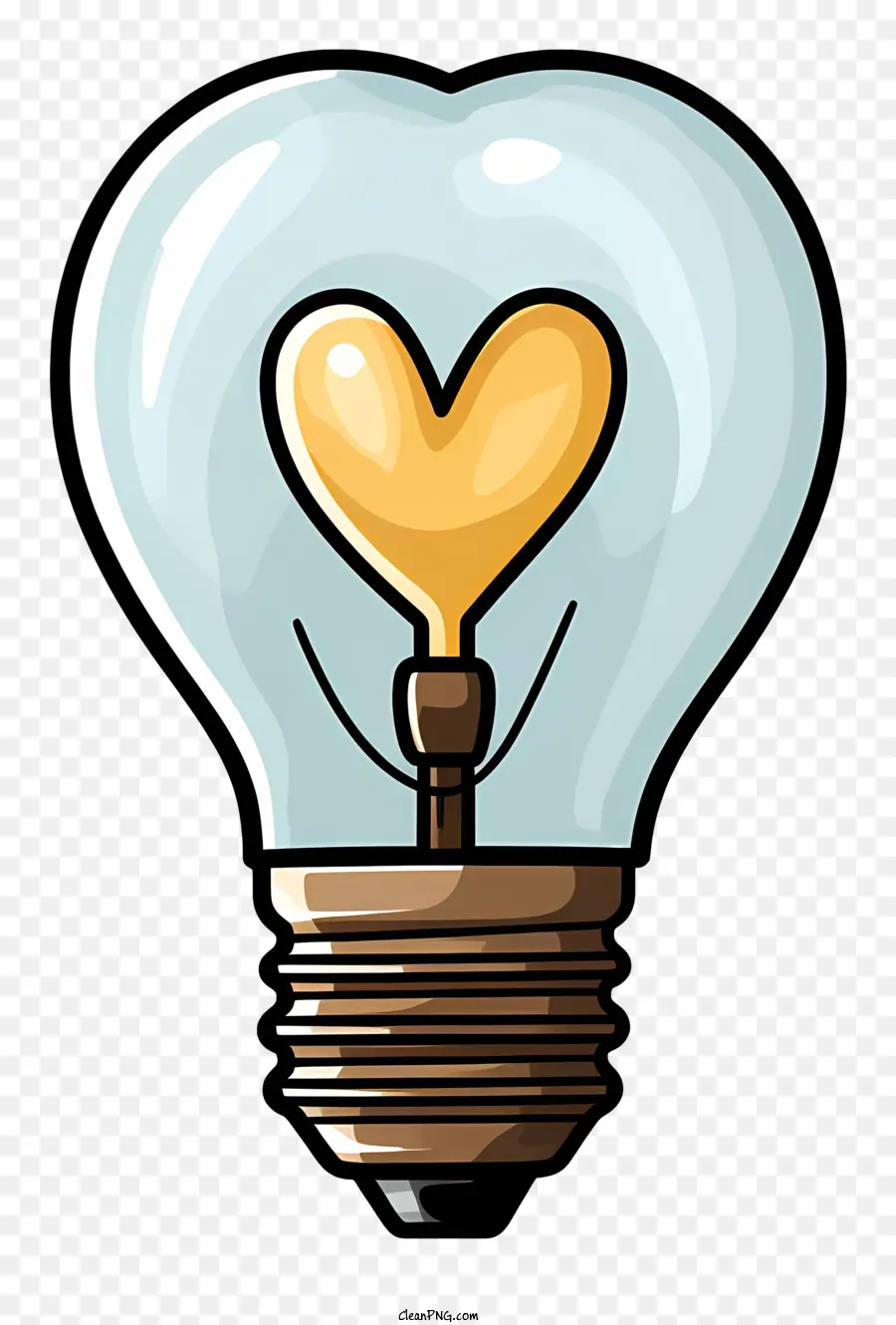lampadina - Simbolo iconico dell'amore: lampadina a forma di cuore