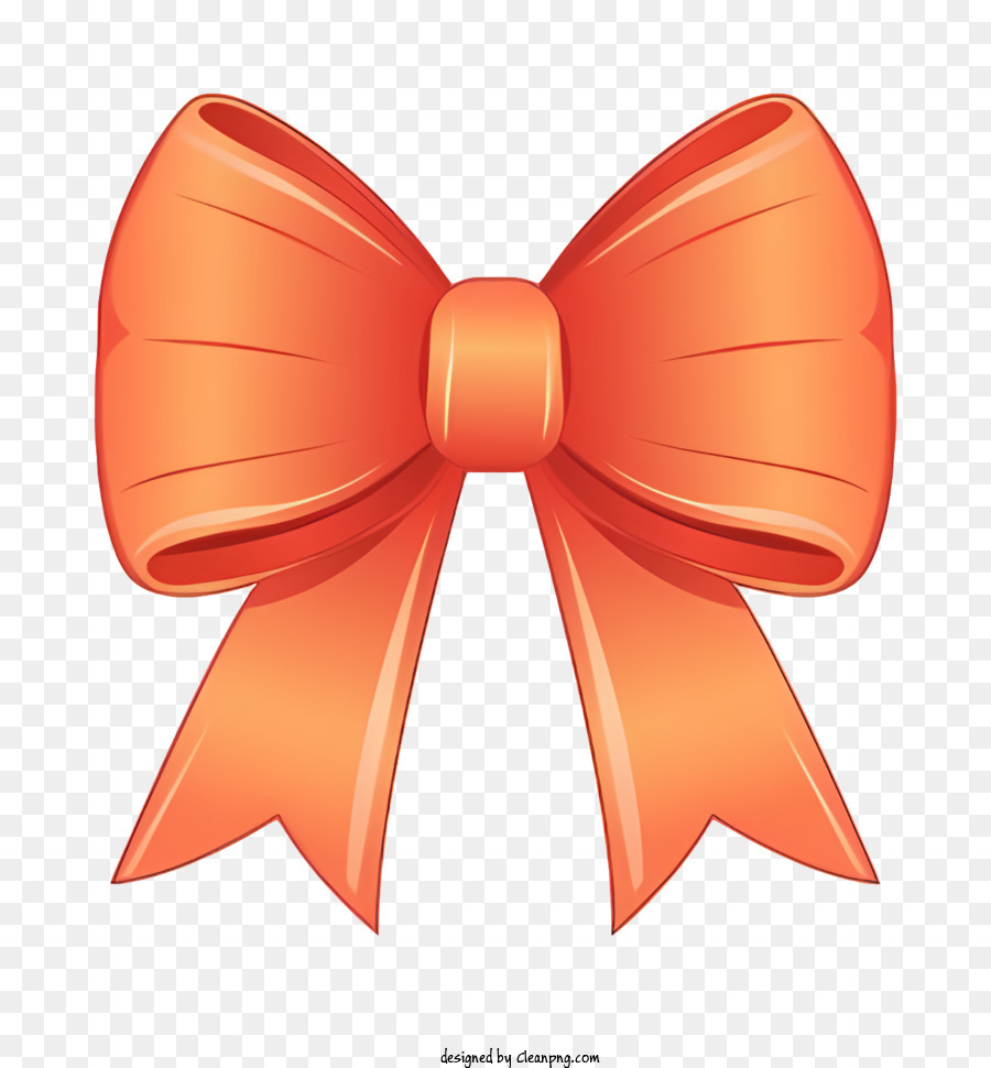 Large orange ribbon bow on black background png download - 1300*1348 - Free  Transparent Cartoon png Download. - CleanPNG / KissPNG