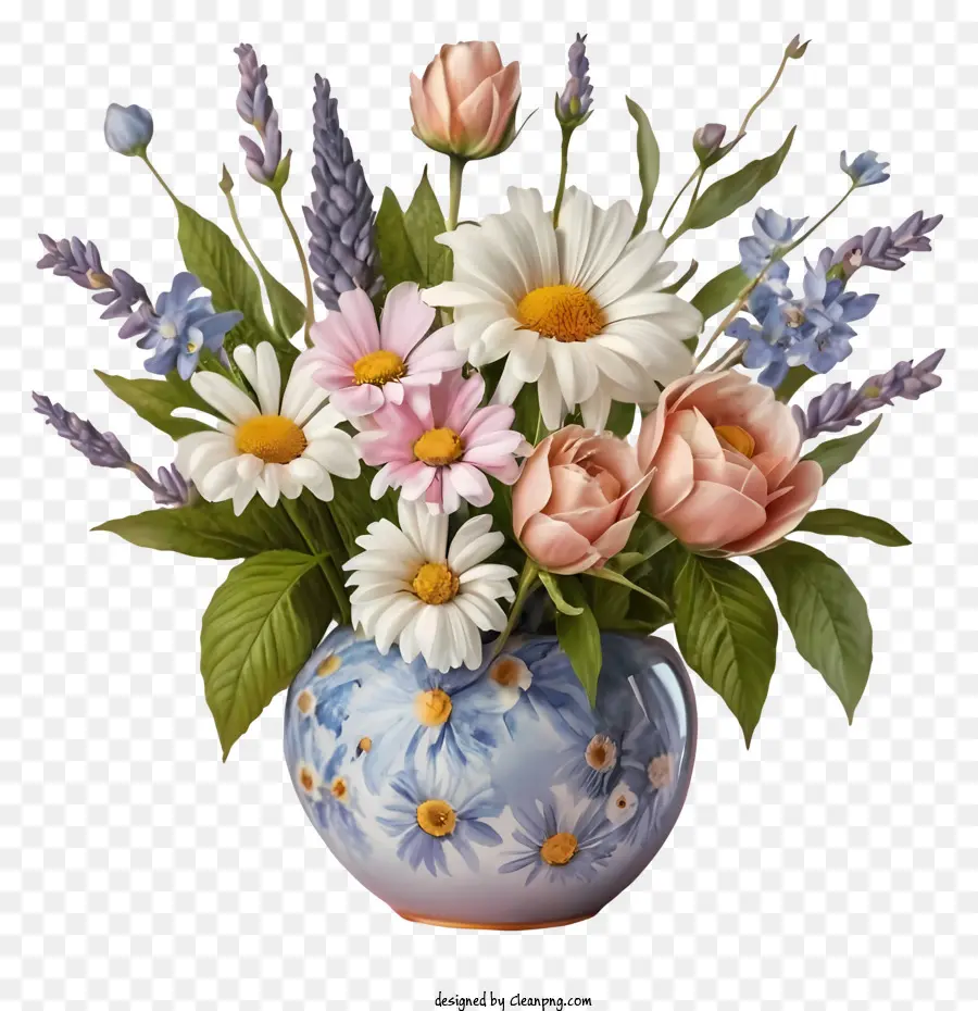 la disposizione dei fiori - Disposizione floreale vibrante in vaso sullo sfondo nero