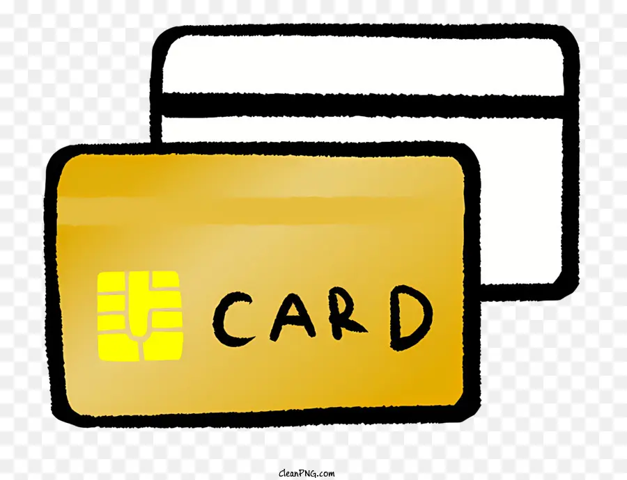 Kreditkarte - Illustration einer Goldkreditkarte mit Banklogo