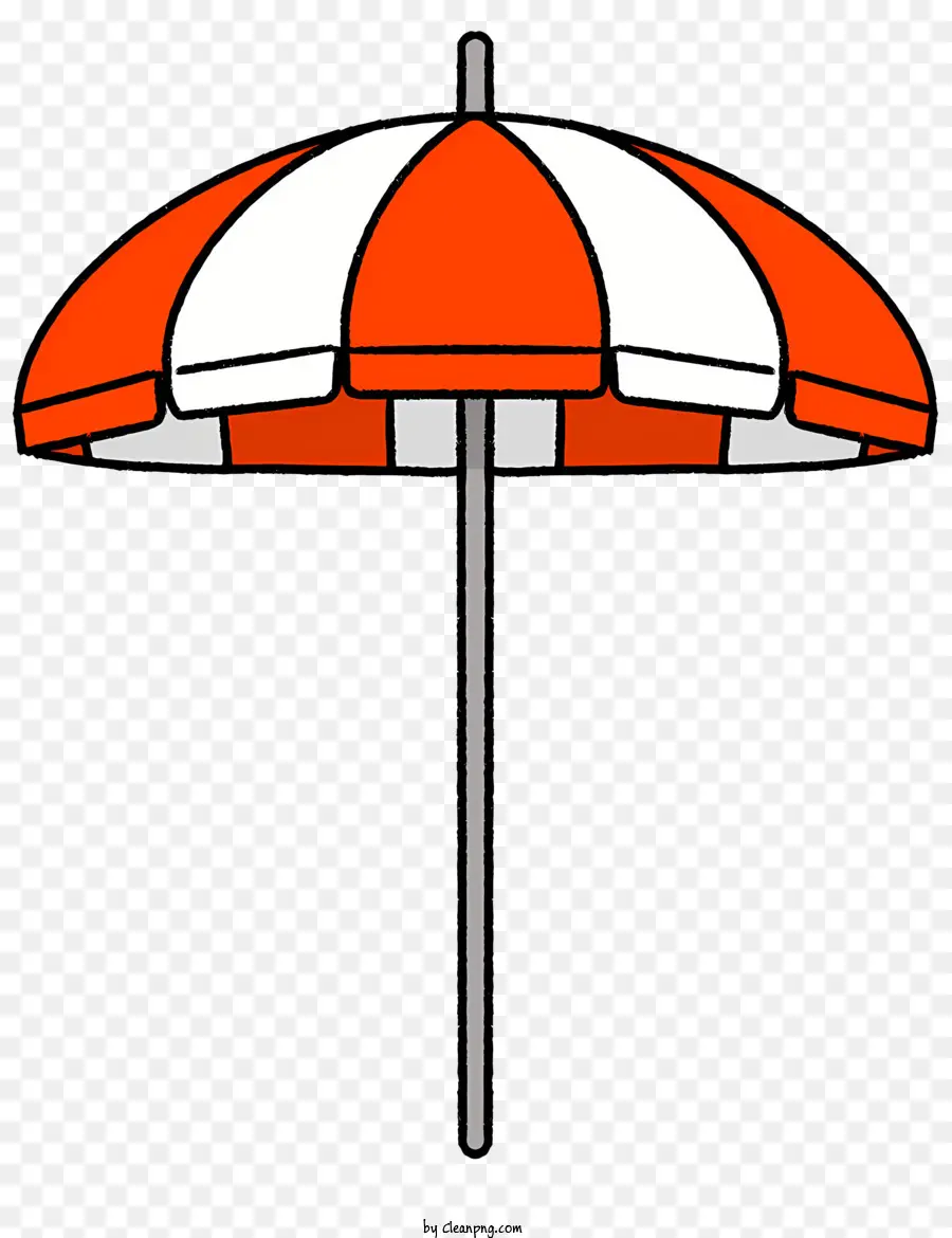 Icon maniglia macinata tessuto aperto ombrello - Ombrello a strisce rosse e bianche sdraiate a terra