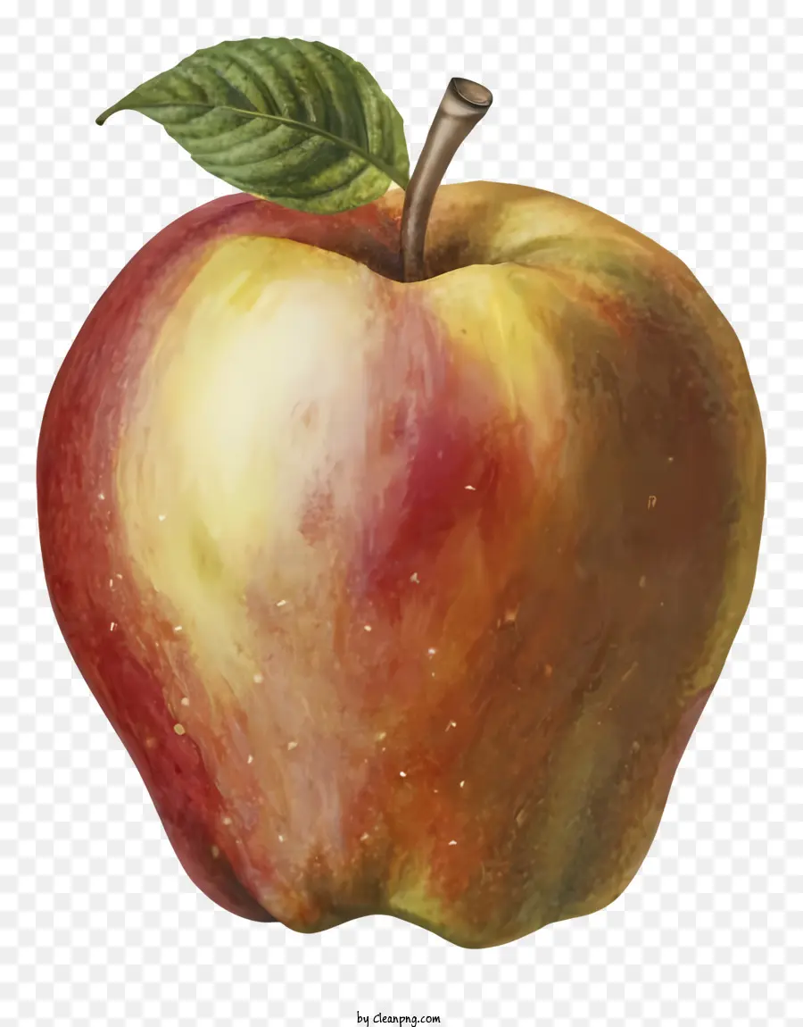 xanh lá - Thực tế, được vẽ một cách khéo léo táo đỏ trên nền đen