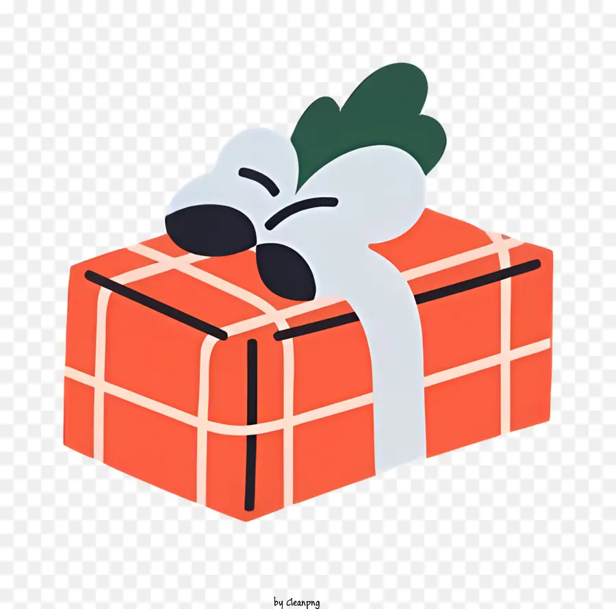 Geschenkbox - Realistisches Bild der eingewickelten Geschenkbox mit Bogen