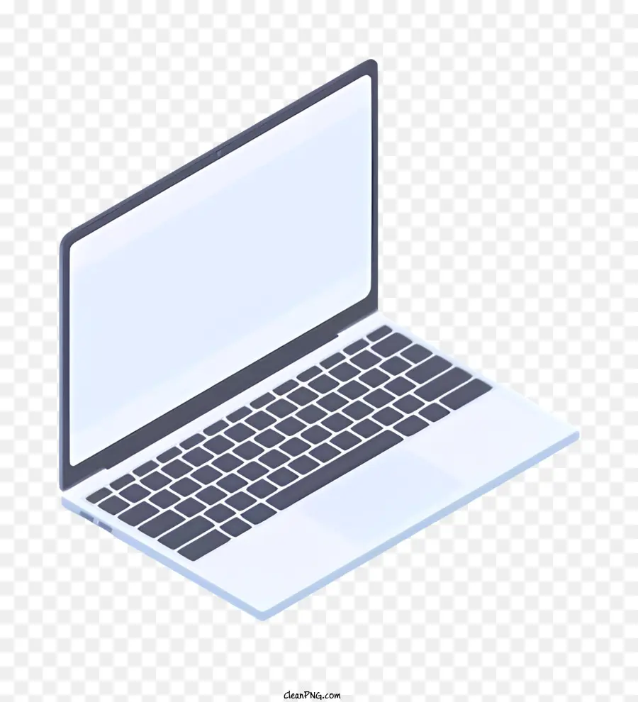 Laptop Laptop weißer Bildschirm Schwarzer Tastatur weiße Maus - Laptop mit weißem Bildschirm, schwarzer Tastatur und Maus