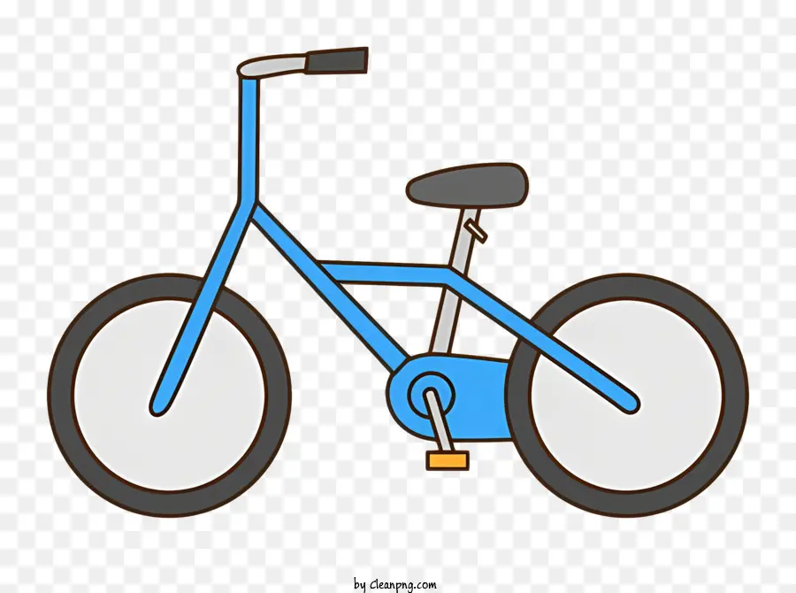 Cartoonblau Fahrrad Einmals vor dem Fahrrad Fahrrad ohne Hinterräder Fahrrad Guter Zustand Fahrrad Fahrrad - Blaues Fahrrad mit einzelnem Vorderrad, guter Zustand