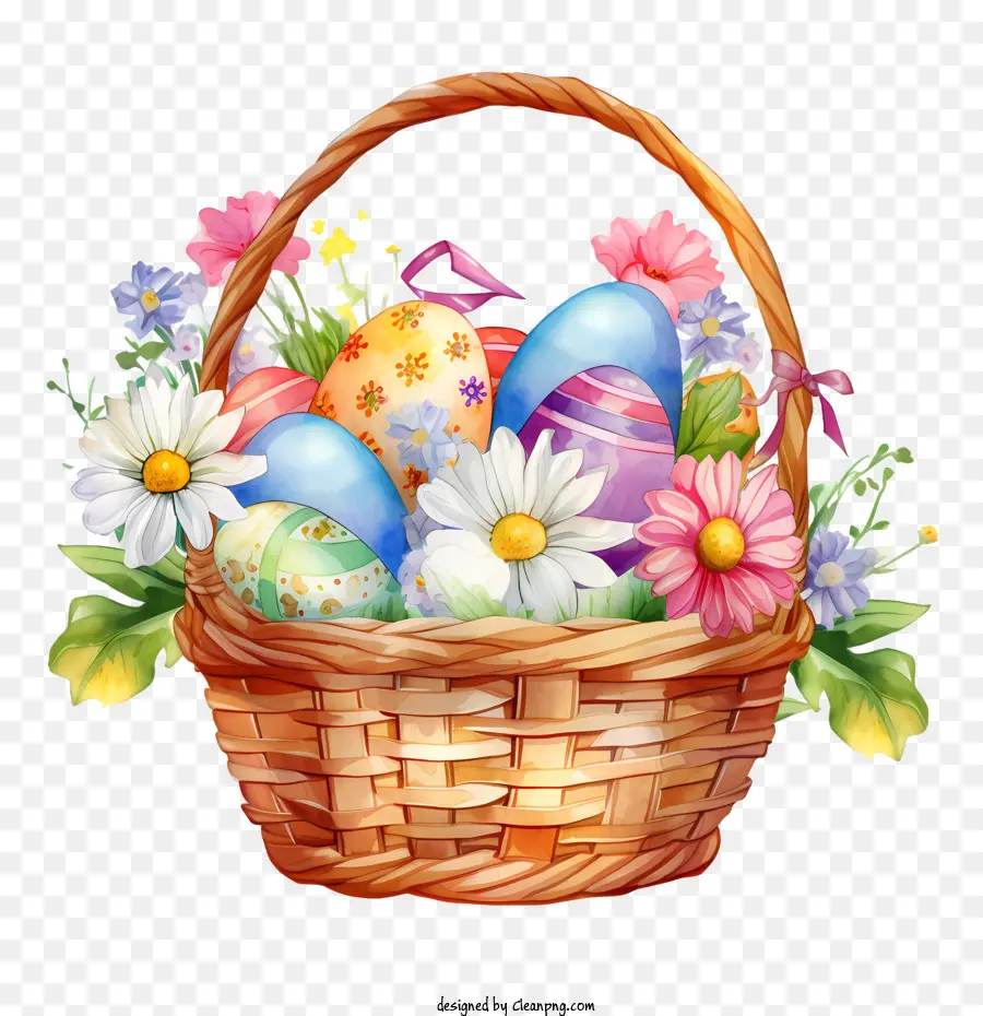 easter basket easter baskets eggs flowers