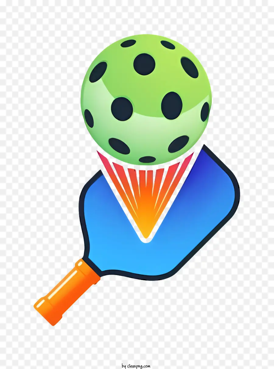 icon paddleball racket paddle green and blue