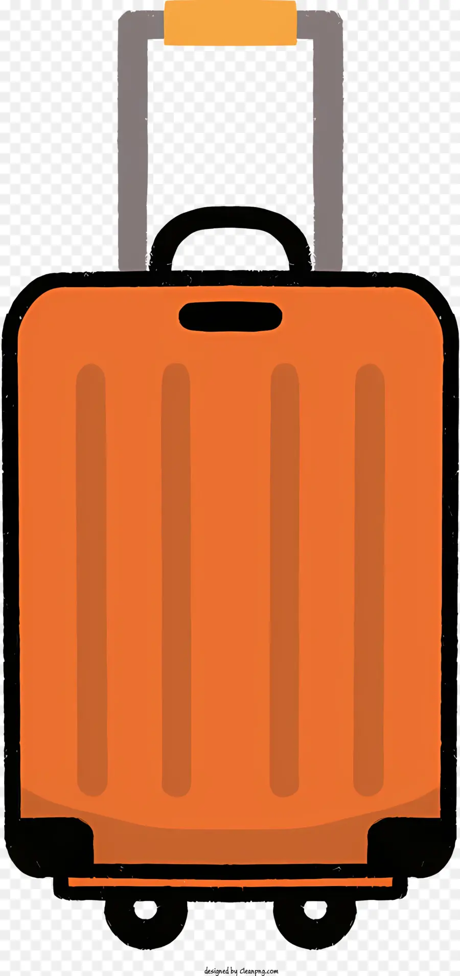vali du lịch - Vali màu cam với tay cầm và vật liệu nhẹ