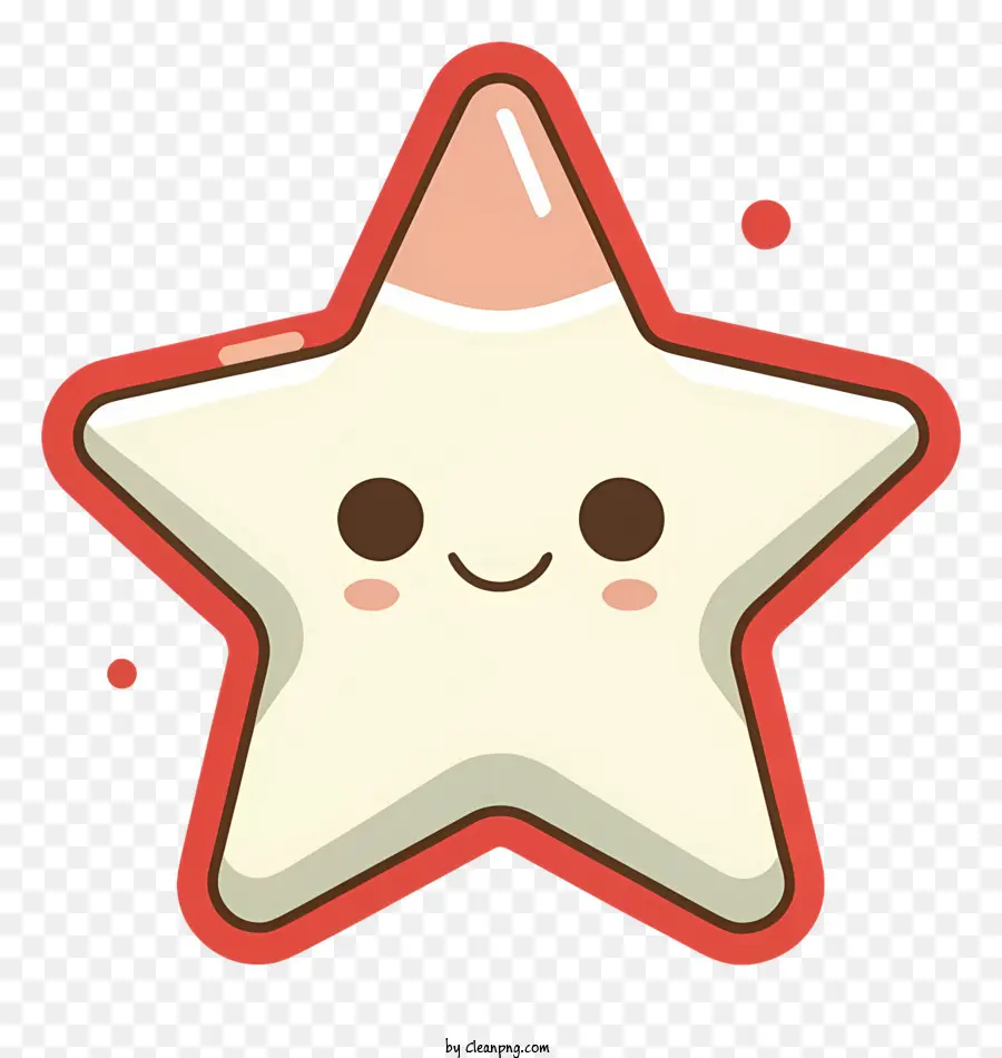 stella bianca - Amichevole stella bianca sorridente per l'app per bambini