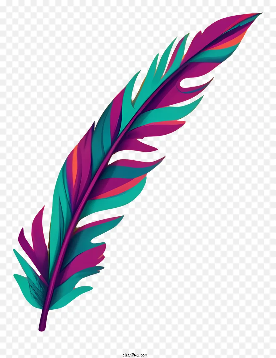 cartoon colorful feather purple feather green and blue feather synthetic feather