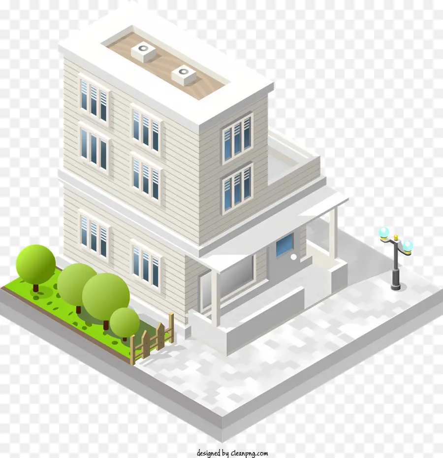 icon building architecture flat roof design two-story building windows on both floors