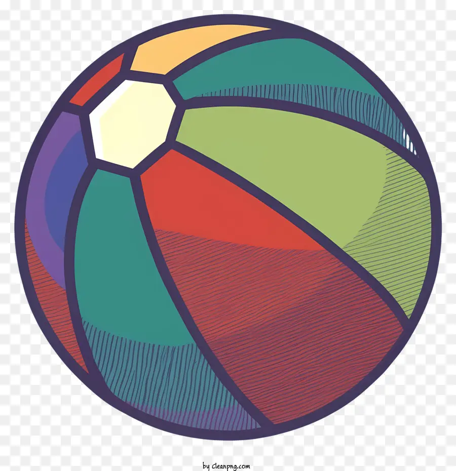 beach ball - Lebendiger, farbenfroher Strandball sticht auf