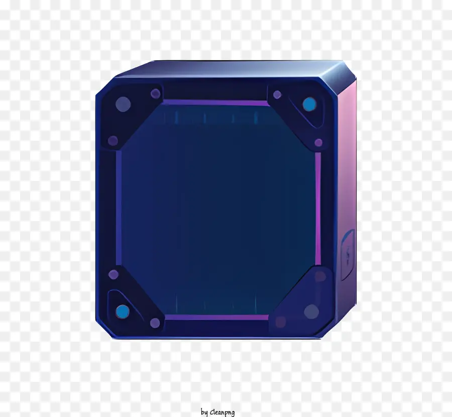 blauer Rahmen - Transparente Box mit blauem Rahmen und Halo -Effekt
