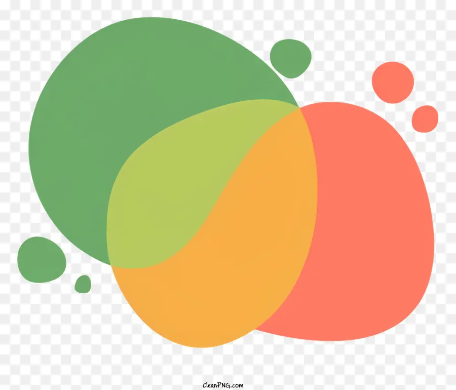 geometrische Formen - Helles, fröhliches Bild mit drei farbigen Punkten