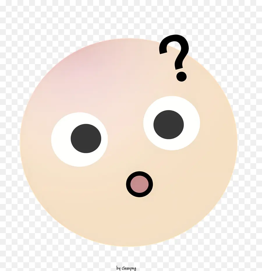 icon cartoon face big eyes confused expression black circles in eyes