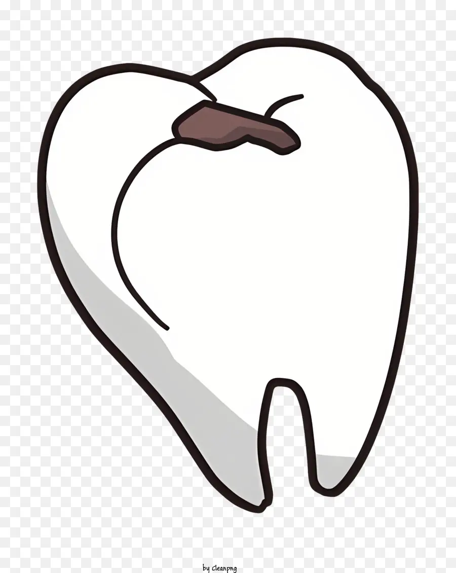 Icon Tooth Dental Care Dental Hygiene Zahnfüllung - Anatomisch korrekter Zahn mit realistischem Aussehen