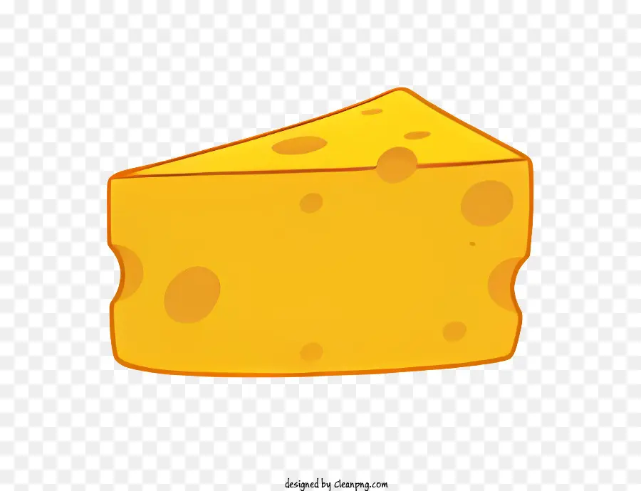 Formaggio giallo da cartone animato con buchi di formaggio morbido e cremoso di formaggio fuso - Formaggio giallo con buchi, umido, leggermente sciolto
