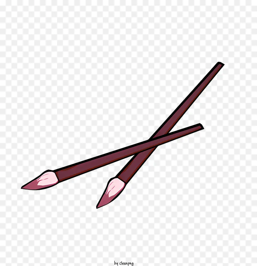 Biểu tượng Bút chì màu đỏ Mẹo đen Bút chì song song Độ phân giải cao - Hai cây bút chì màu đỏ có mẹo đen
