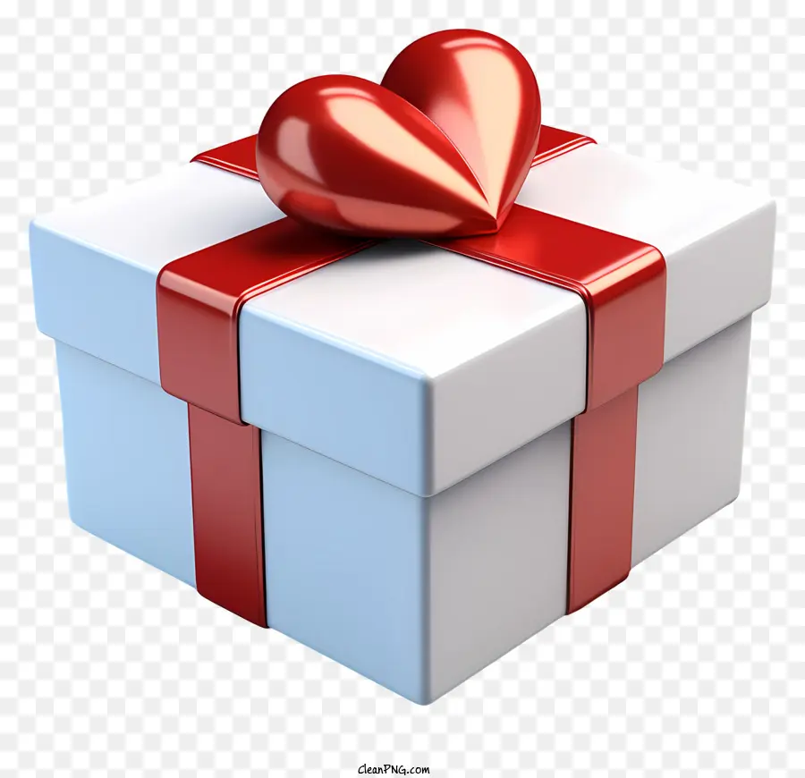 hộp quà - Hộp hiện tại lãng mạn với biểu tượng trái tim