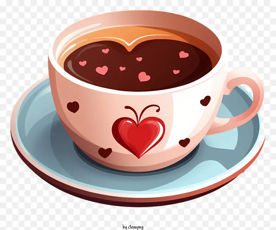 cốc cà phê - Cà phê Cup với trái tim nổi trên nền màu xanh