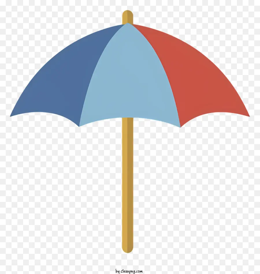 cartone animato ombrello colorato ombrello chiuso Design di legno ombrello - Ombrello in legno colorato con strisce blu e rosse