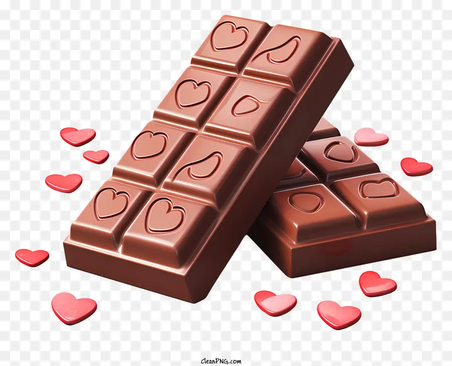 sô cô la - Đống thanh sô cô la và kẹo trái tim