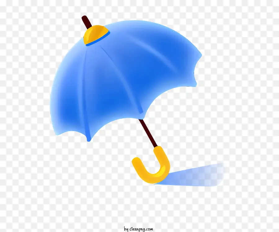 icon blue umbrella yellow handle word umbrella leaning umbrella