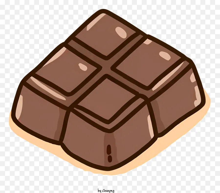 barra di cioccolato - Barretta di cioccolato rettangolare con superficie liscia e lucida