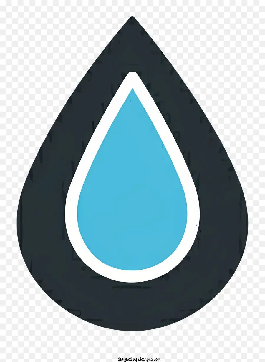 Wassertropfen - Einfacher, schlanker und gut definierter blauer Wasserabfall