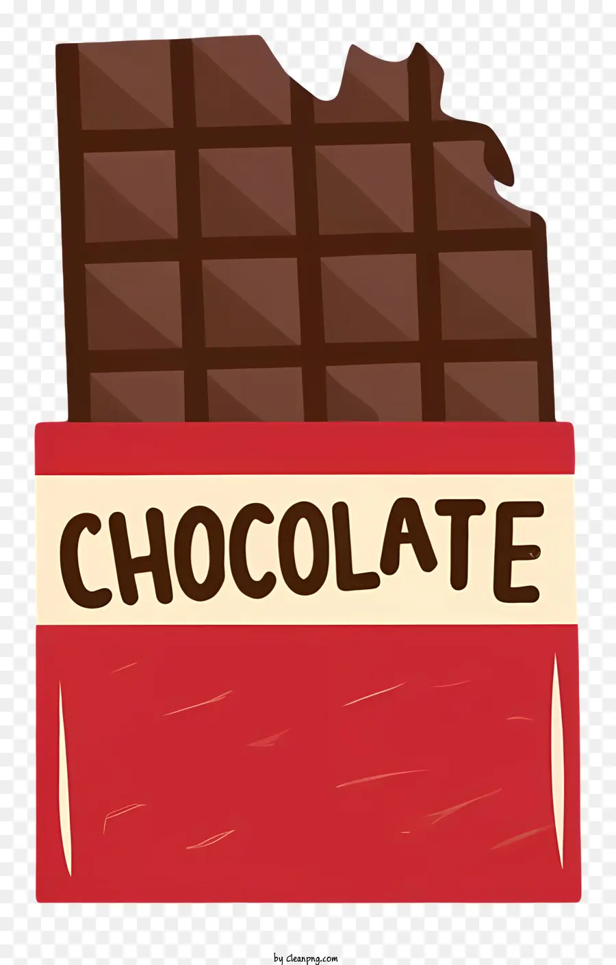 barra di cioccolato - Barretta di cioccolato in scatola rossa su sfondo nero