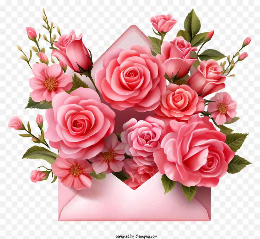 rosa Rosen - Rosa Rosen, die beim Verschütten von Hüllstoffbouquet angeordnet sind