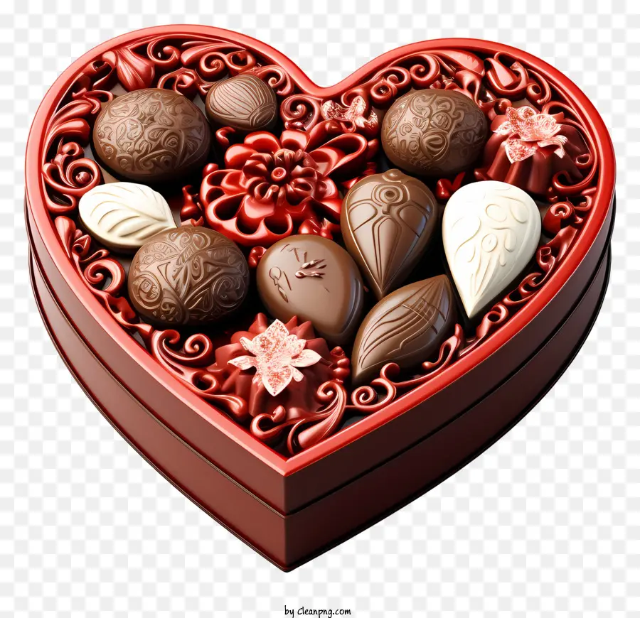 sô cô la - Hộp sô cô la hình trái tim hấp dẫn, hoàn hảo cho Valentine
