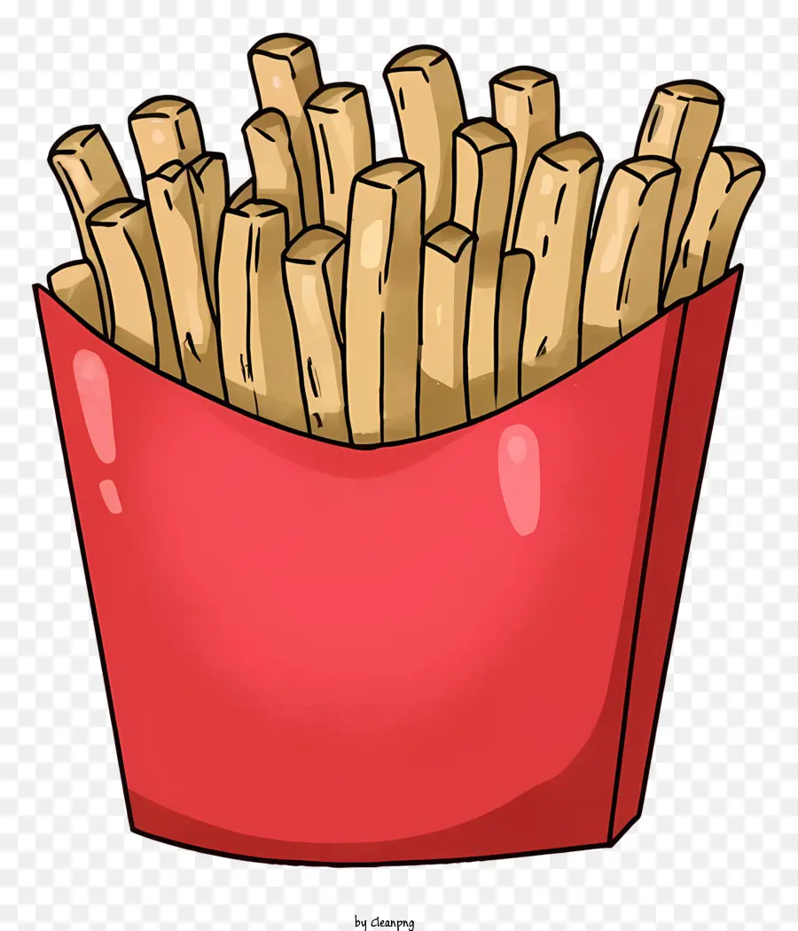 patatine fritte - Patatine croccanti e lunghe in sacchetto di carta rossa